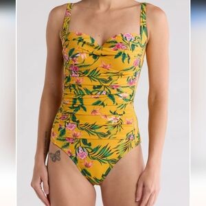 NWT ✨️ Nicole Miller Studio Bandeau One Piece Swimsuit Size S